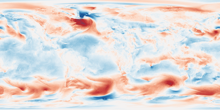 Animated global map of ECMWF IFS HRES forecast fields
